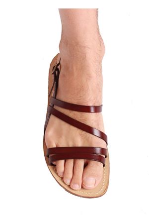 Brown Capri sandals for men Da Costanzo | DOPPIA F2MARRONE